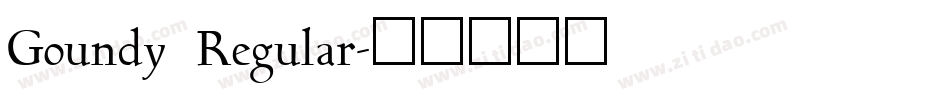 Goundy Regular字体转换